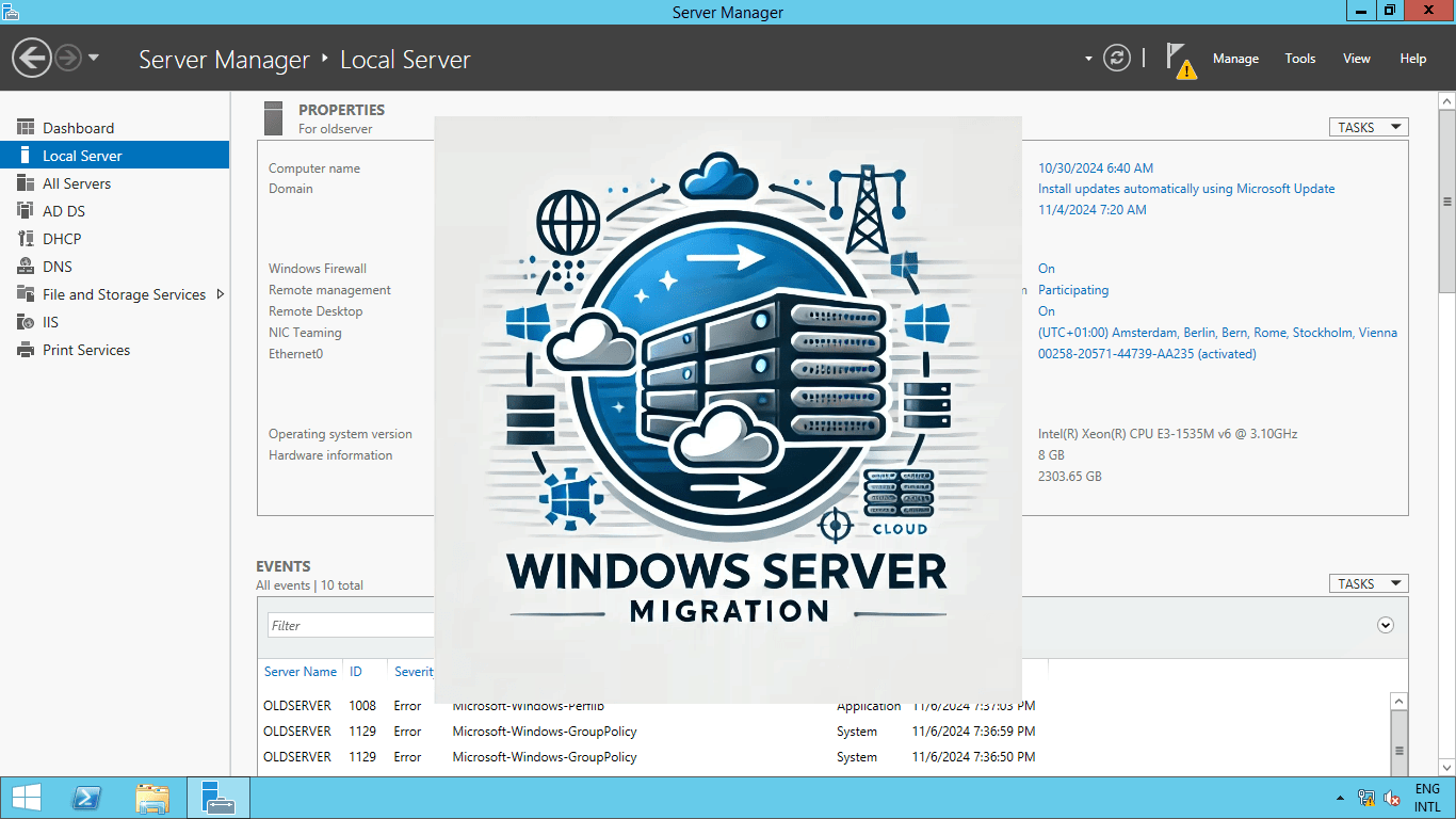 Migrate Windows Server 2012R2 Essentials to Windows Server 2022 Essentials and keep the same host name