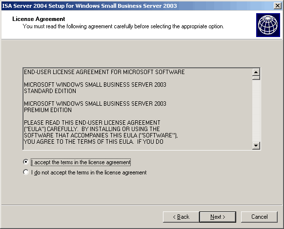 installera om intranät sbs 2003