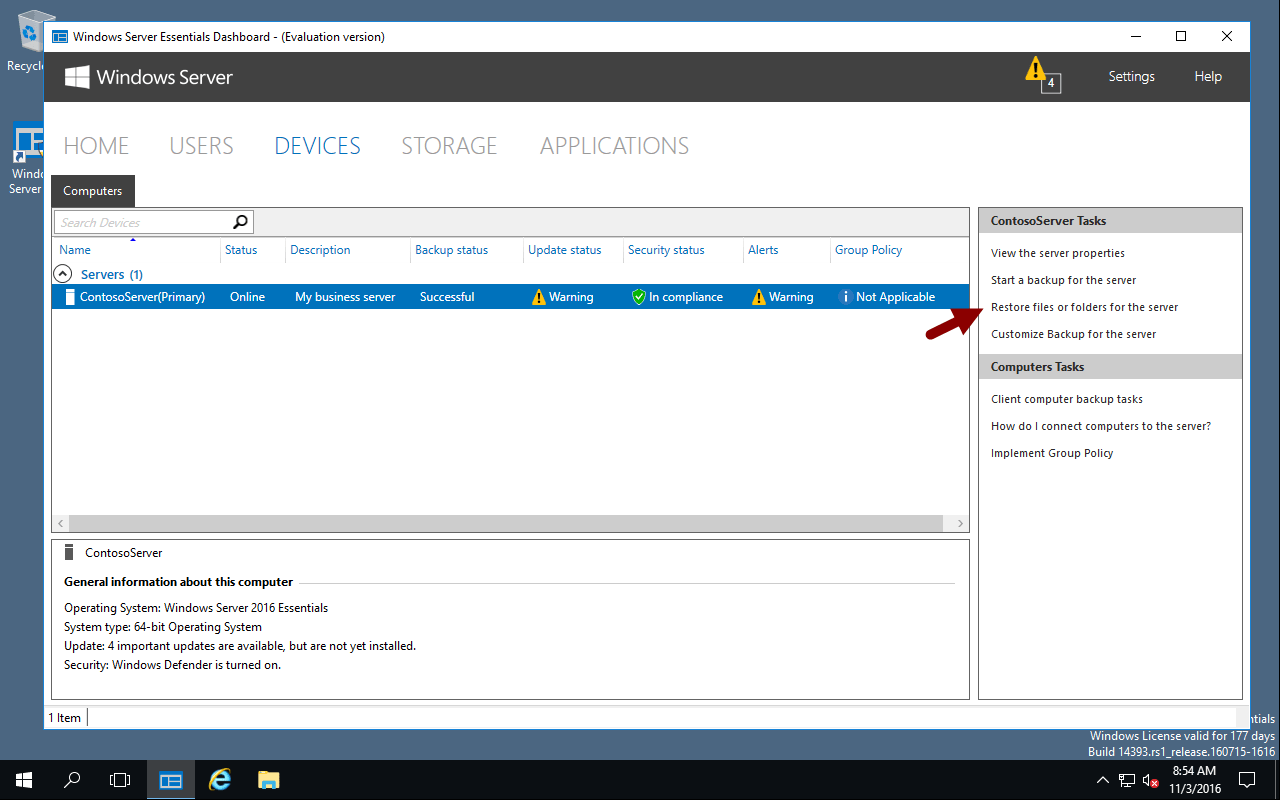 How to restore files and folders