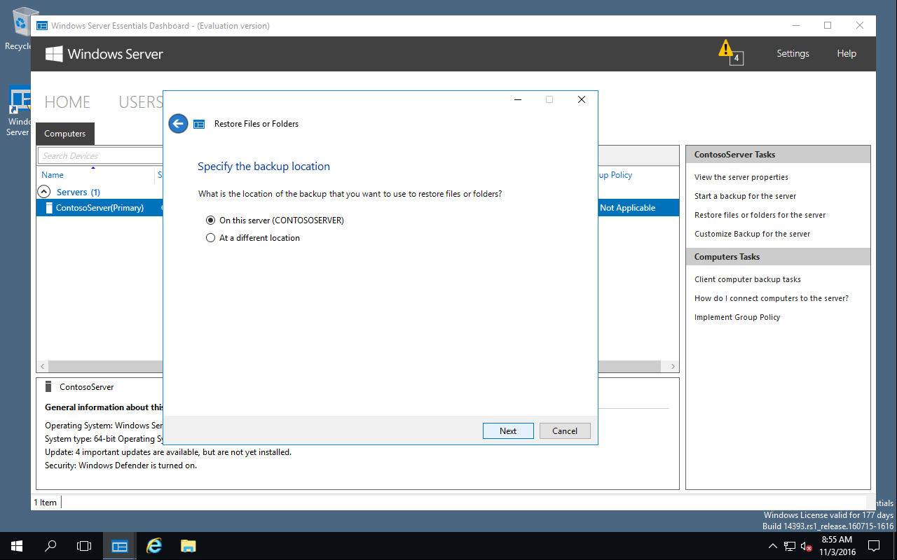 How to restore files and folders
