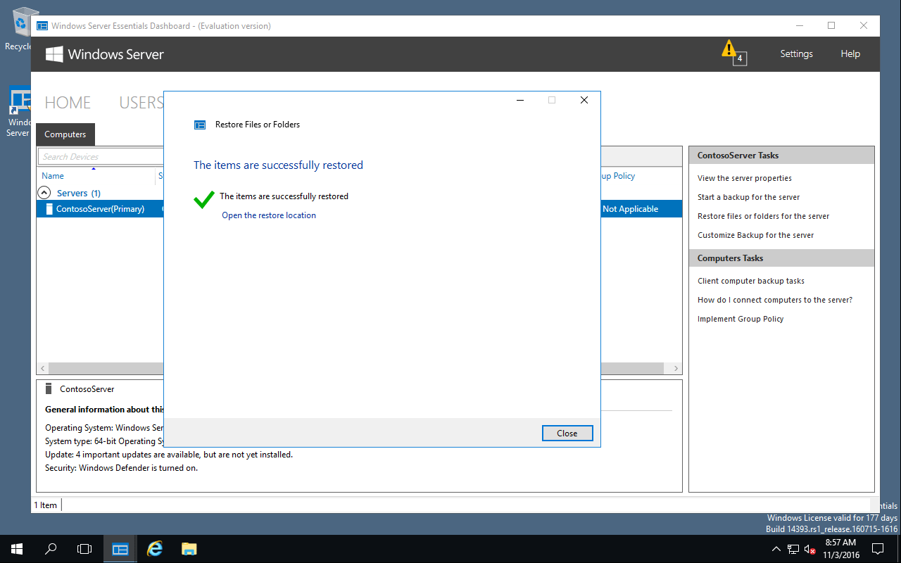 How to restore files and folders