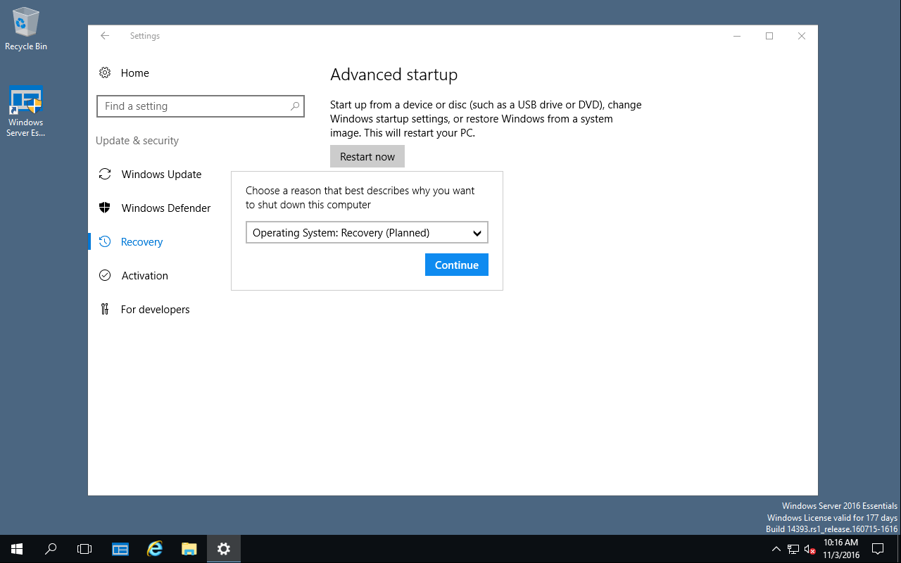 How to restore system state