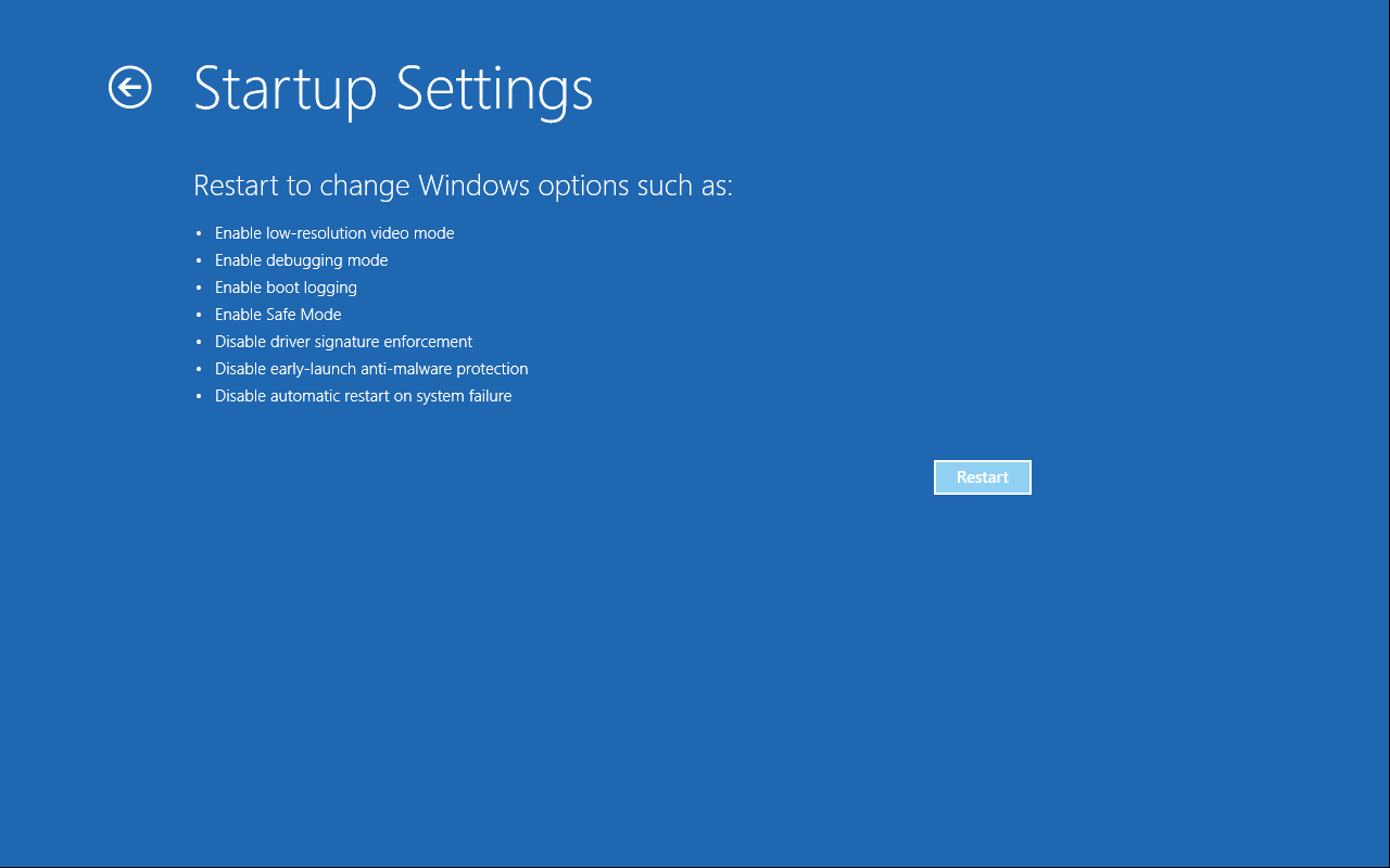 How to restore system state