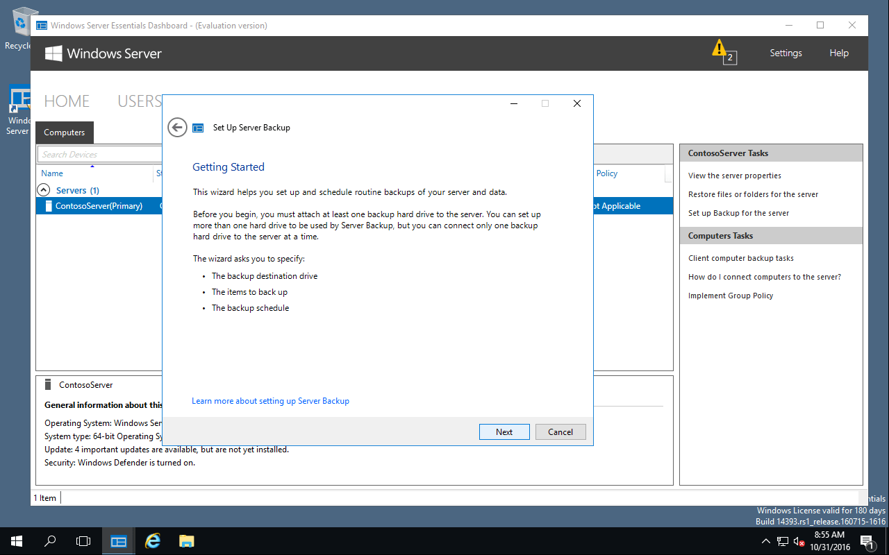 How to configure your backup drives in Windows Server Essentials 2016